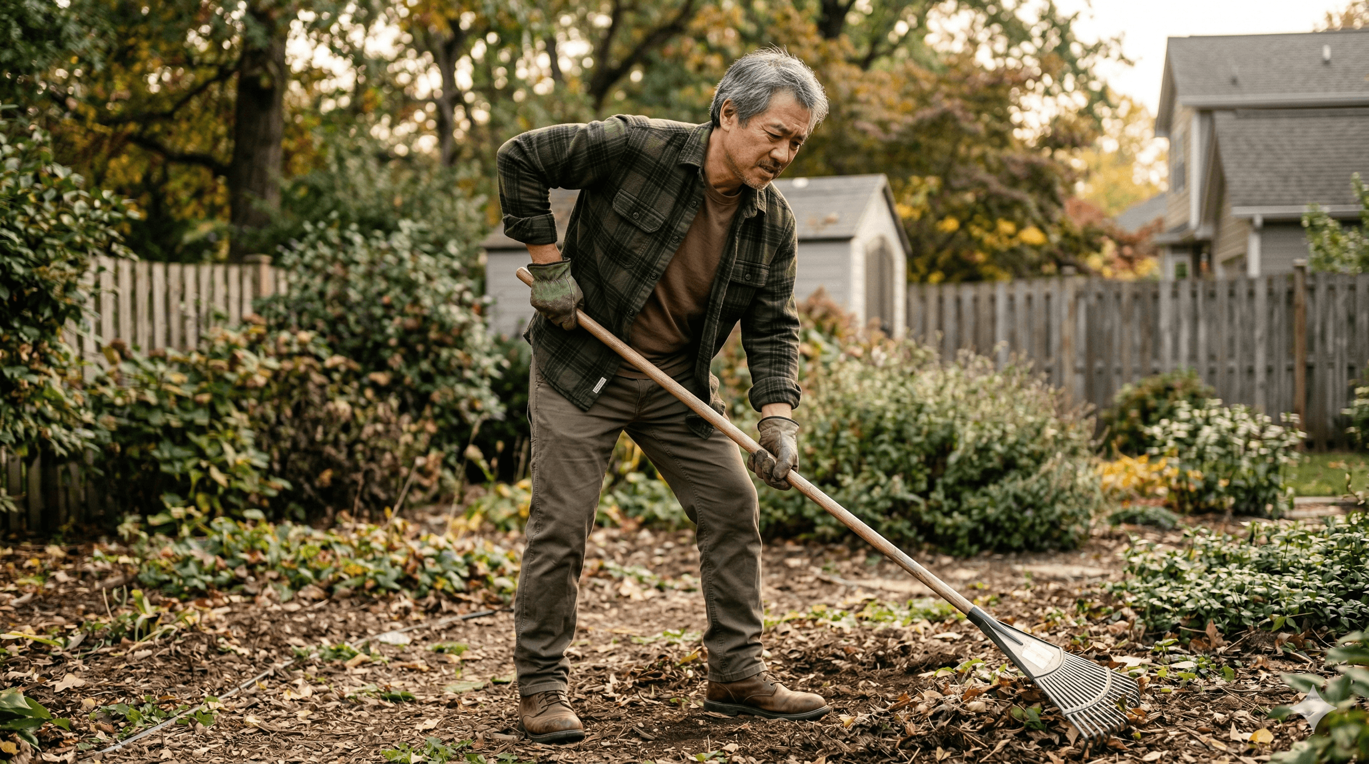 Back pain while doing yard work