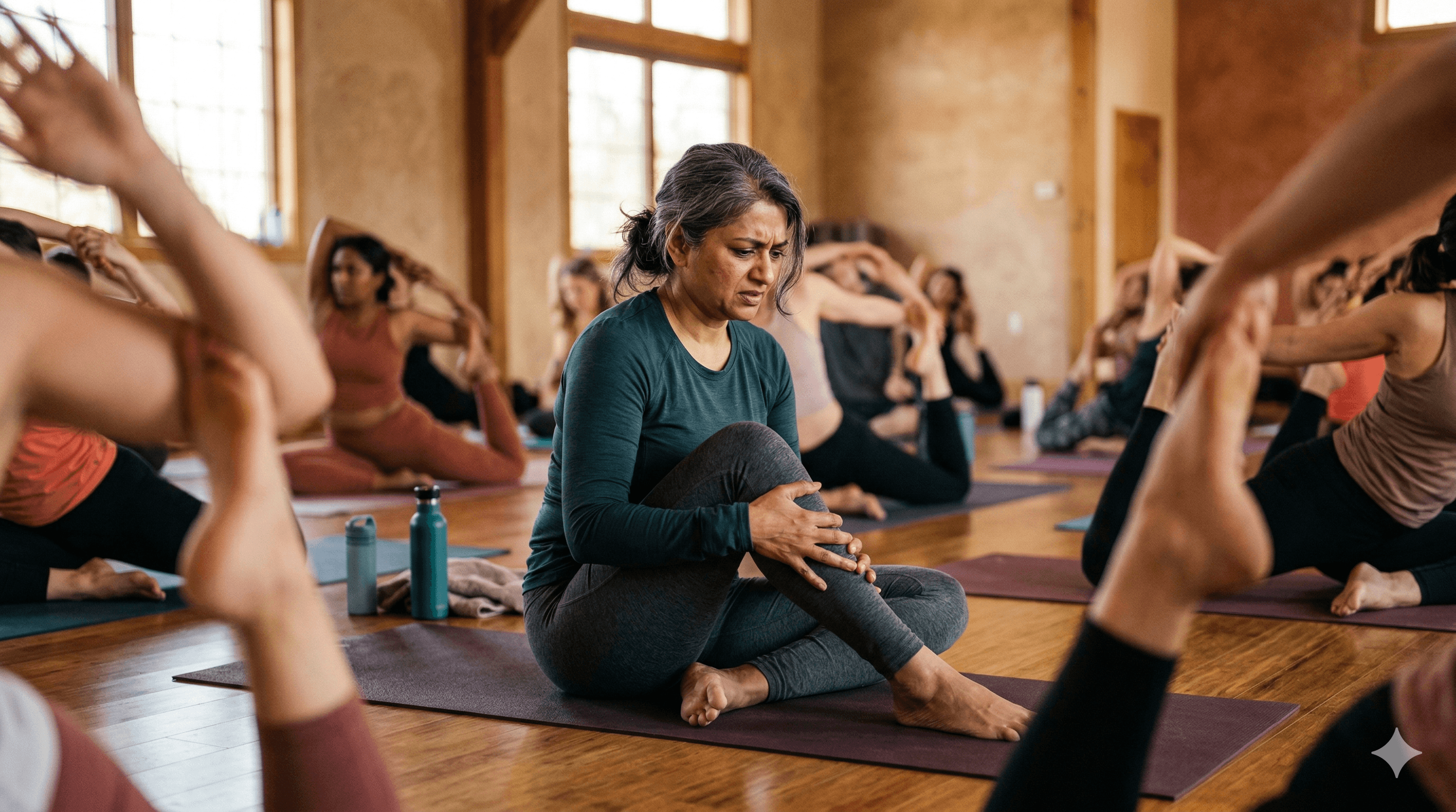 Mobility restriction during yoga class