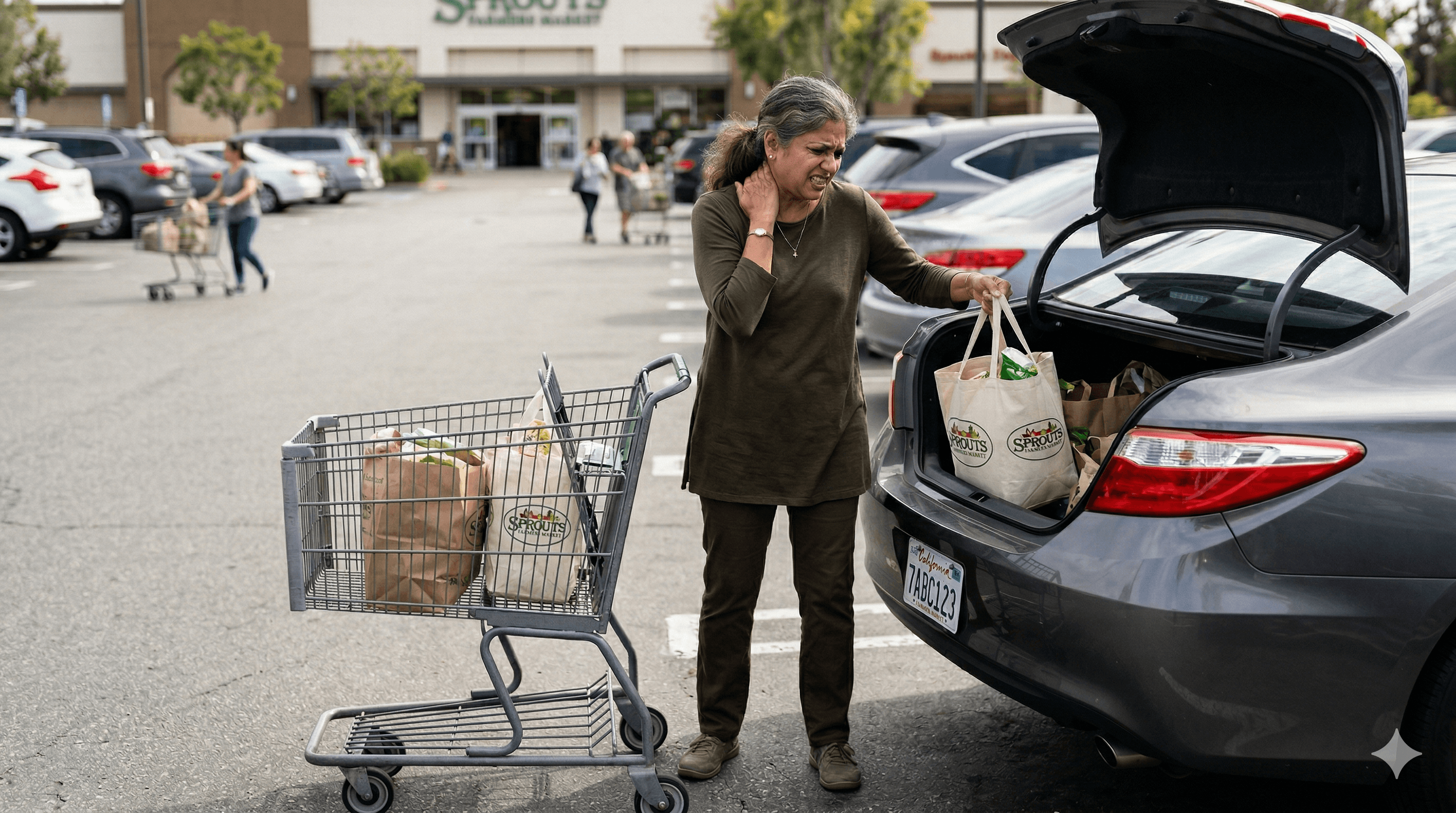 Shoulder pain while lifting grocery bags