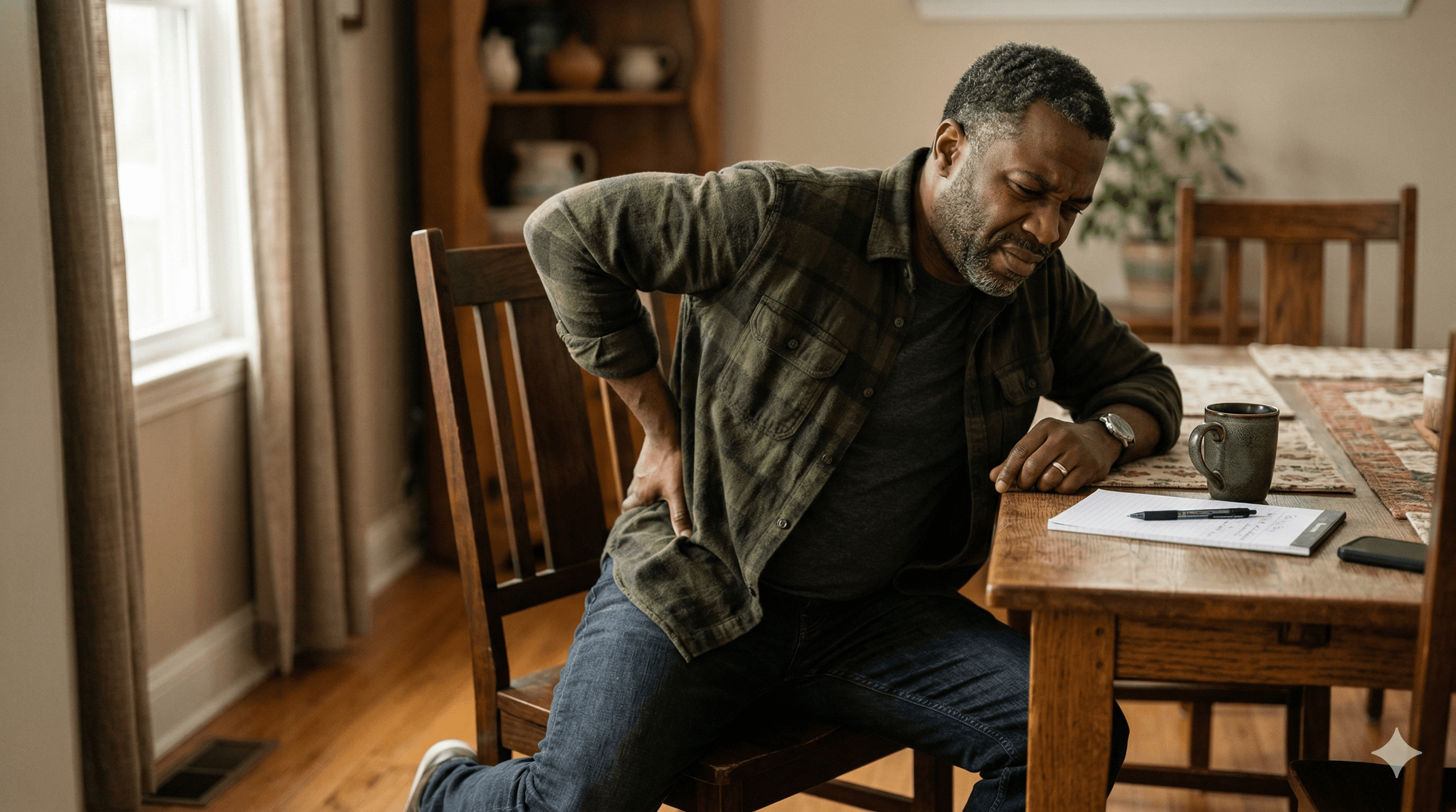Unable to find a comfortable seated position due to sciatica