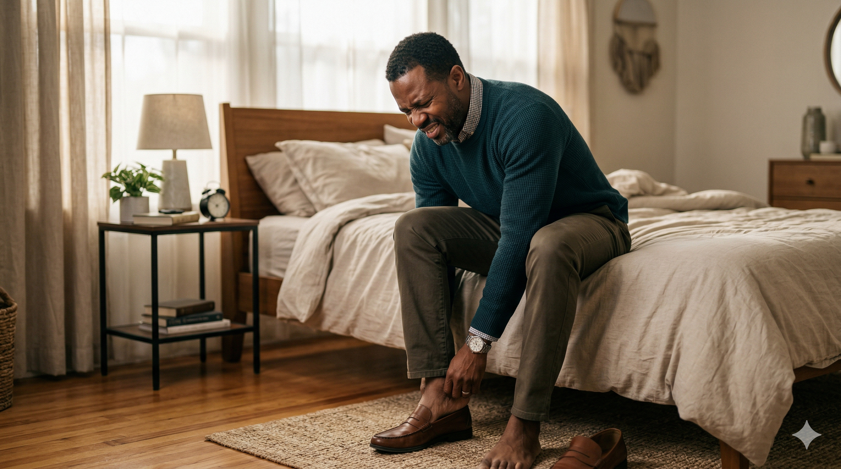 Hip pain while putting on shoes