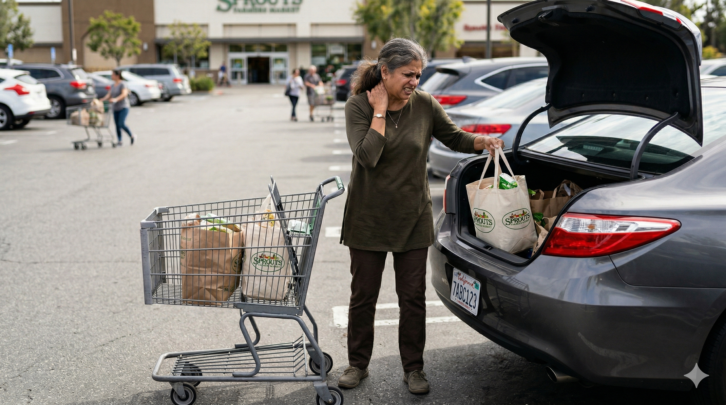Shoulder pain while lifting grocery bags